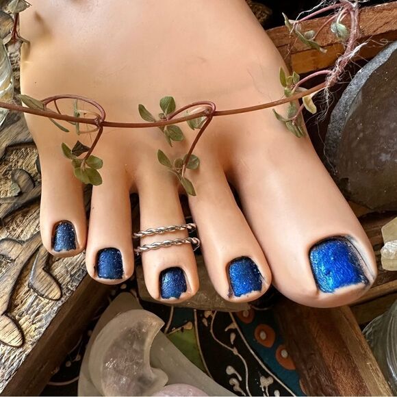 Double Rope Sterling Silver Toe Ring - Picture 4 of 5